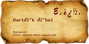 Bartók Ábel névjegykártya